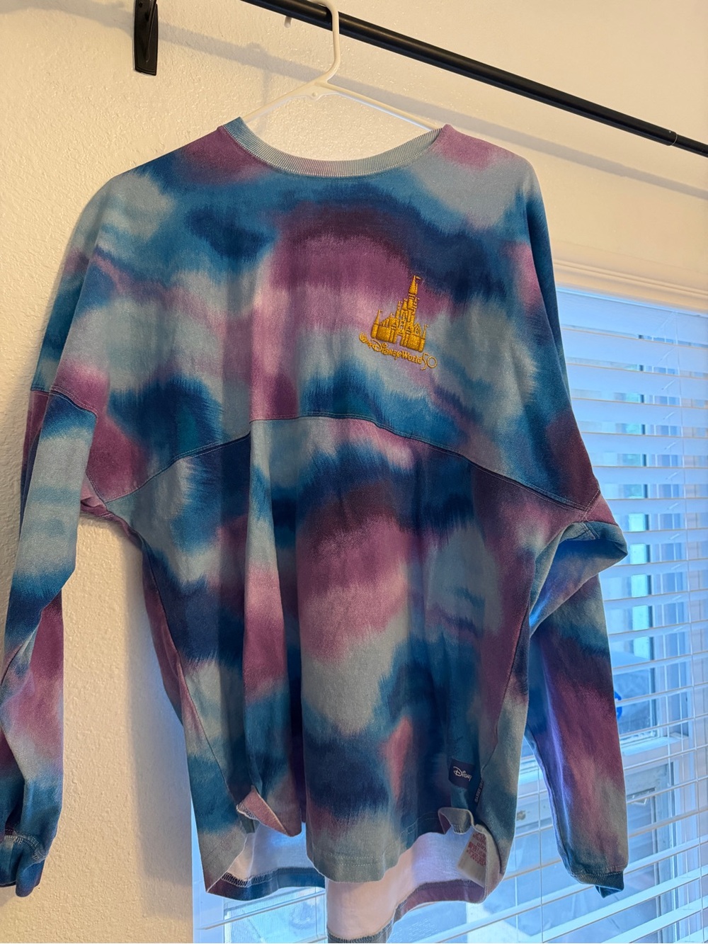 Disney spirit jersey 50th anniversary Tie-Dye Long Sleeve Shirt in Blue & Purple